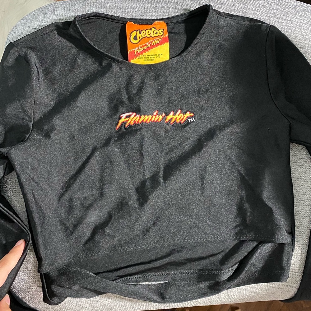 Forever 21 Cheeto collab flamin hot shirt